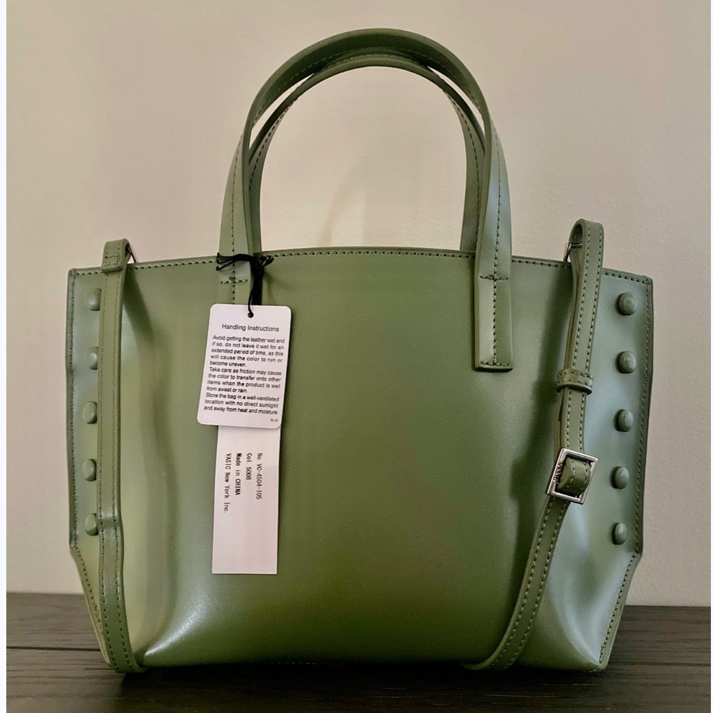 Vasic Fern Green Leather Shoulder Bag New